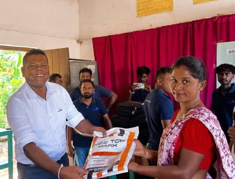 Standing together after the new year: SLYG supports a school affected by landslides. 